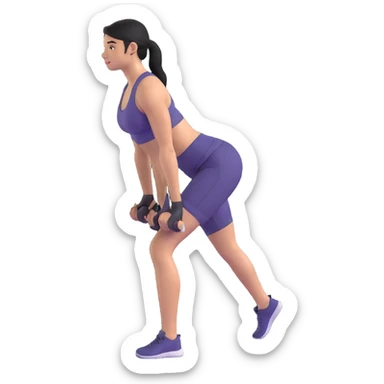 person doing lunges leg workout sticker