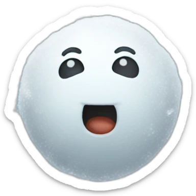 a snowball thrown sticker