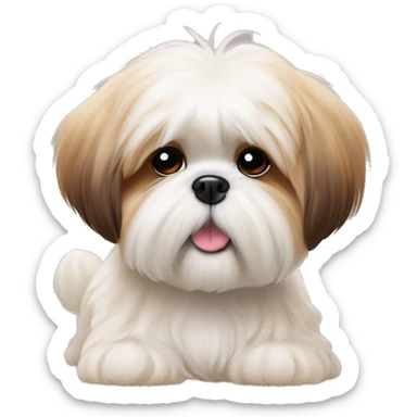 Cute doggie fluffy Shih Tzu ￼ sticker