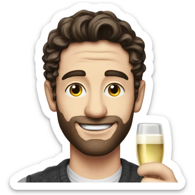 Actor Josh O’Connor drinking Prosecco sticker