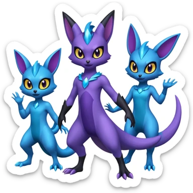 Luxio-Noibat-Amaura-fusion sticker