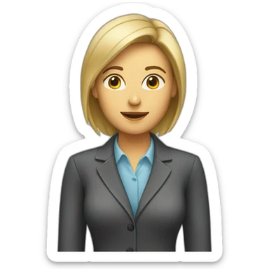 women employee sticker