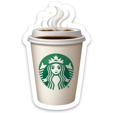 takeaway starbucks coffee cup  sticker