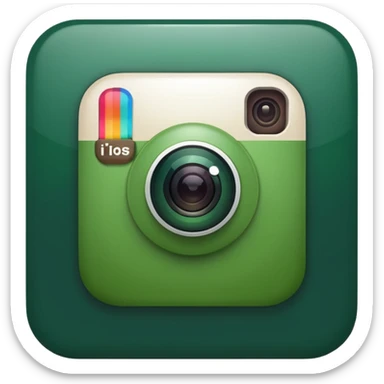 
dark green instagram icon sticker