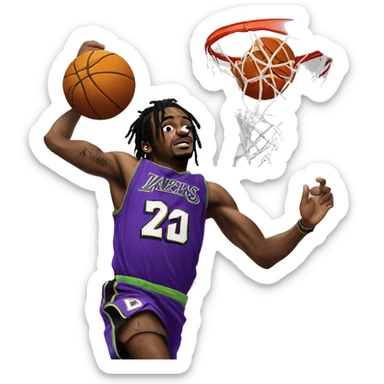 Lil uzi vert dunk with a basketball sticker