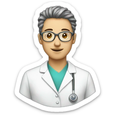 Neurologist and cells sticker