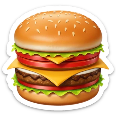 mcdonalds burger sungle patty sticker