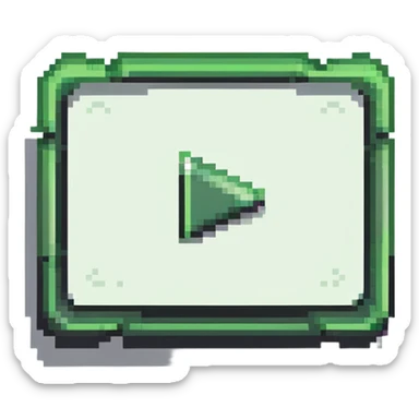 YouTube logo green rectangle with white play button sticker