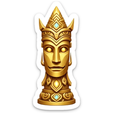 fantasy magic golden totem low poly sticker