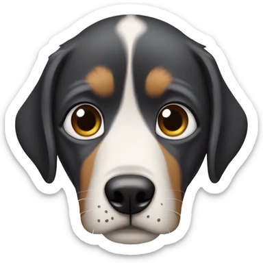 Perro con cicatrice en el ojo sticker