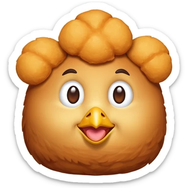 Make an emoji of a chicken nugget sticker