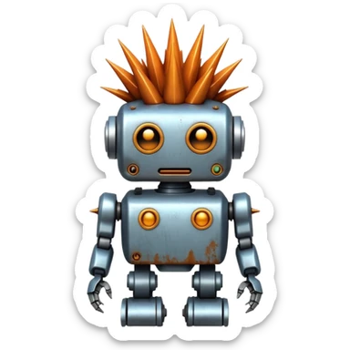 punk robot sticker