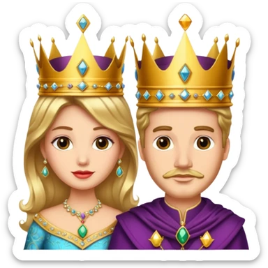 king and queen crown sticker