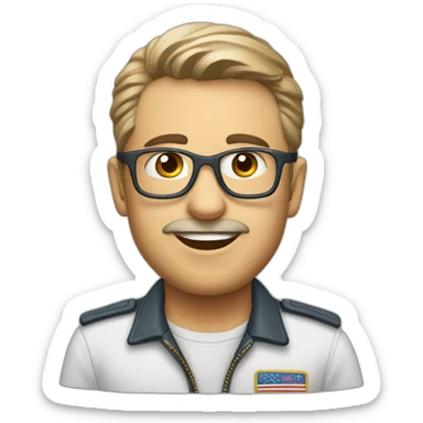 An aviation geek sticker