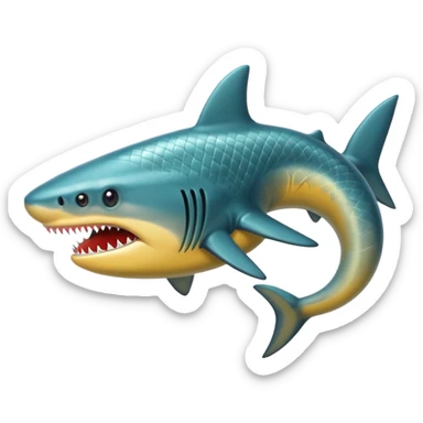 Shark-snake-eel-fusion-hybrid sticker