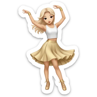female kpop dancer is dancing sticker