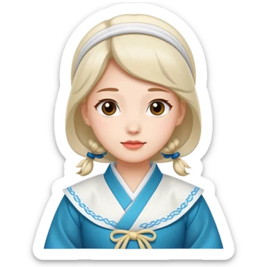 woman in white hanbok sticker