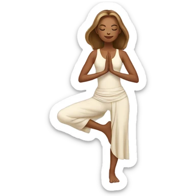 yoga in dress sticker