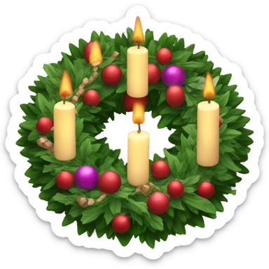 Advent wreath  sticker