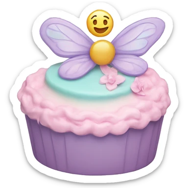 Fairy pastel cake sticker