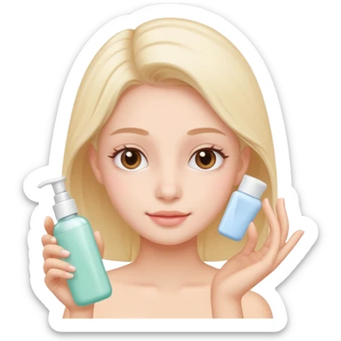 cute pastel colors skin care sticker