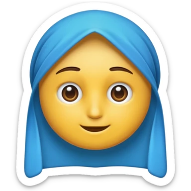 Beyaz tick dışı mavi sticker