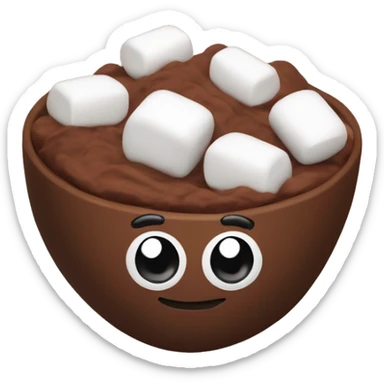 cacao with marshmallows  sticker