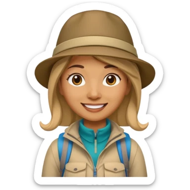 memoji face iphone: celebrity women hiking sticker