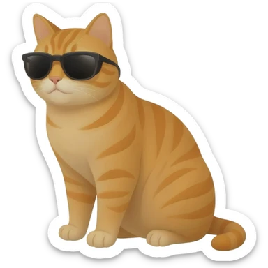 Cat wearing sunglasses sticker