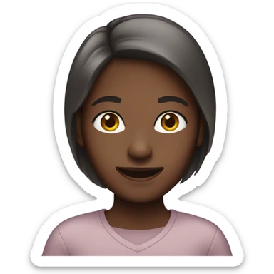smiling dark-skinned female sticker