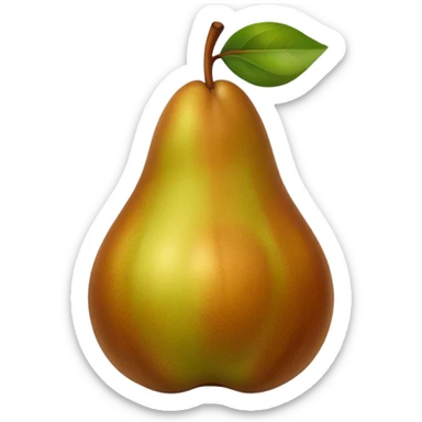 pear brown sticker
