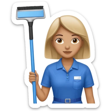 Window Cleaner woman  sticker