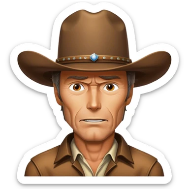 Clint Eastwood cowboy sticker