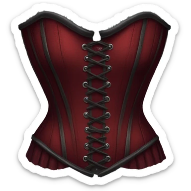 Dark red corset sticker