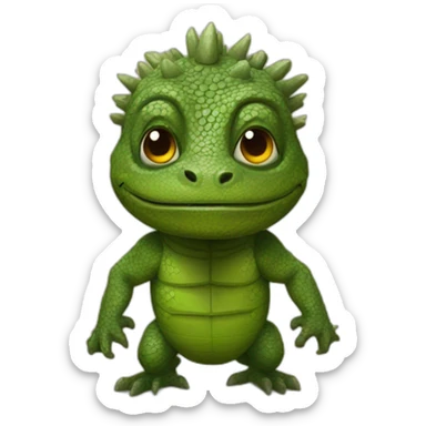 Ancient Rus against the lizard sticker