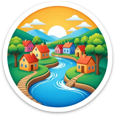 شعار قريه الورق المخفيه sticker