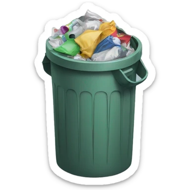 trash can overflow sticker
