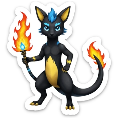 Umbreon-Luxray-Salandit-Zeraora-fusion, full body sticker