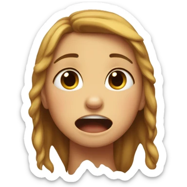 Deer girl crying sticker