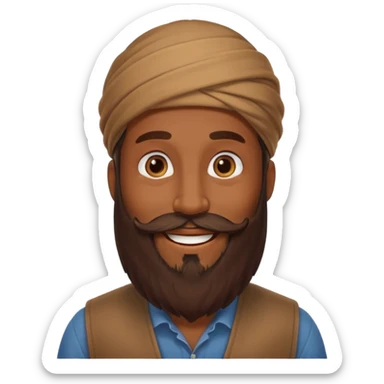 Guy with a really long beard sticker