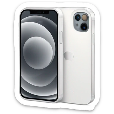 White iPhone 12 sticker