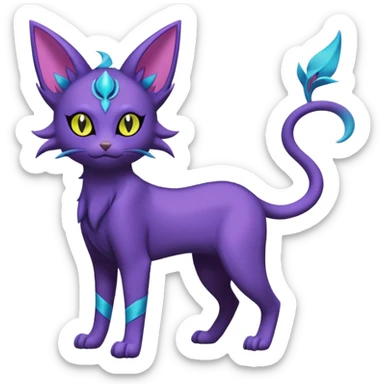 Luxray-Espeon-Purrloin-Amaura-fusion sticker