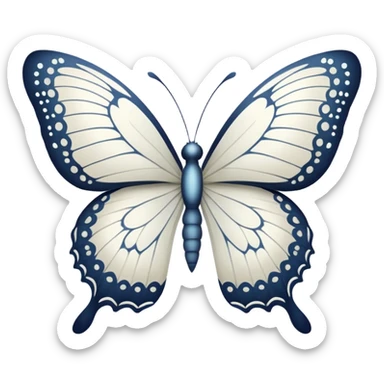 White butterfly sticker