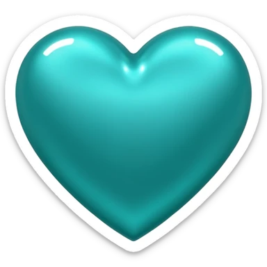 Teal heart with 'da best'  sticker