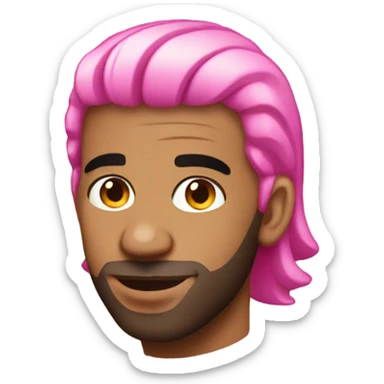 Drake with pink hair sticker
