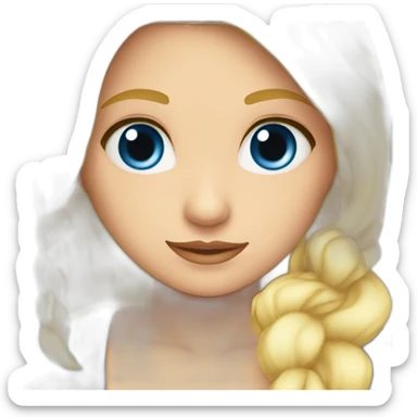 Una princesa rubia ojos azules y pelo largo  sticker