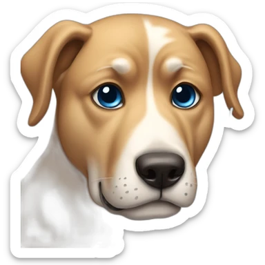A dog crying woth blue tears sticker