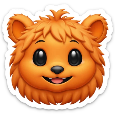 An orange and black stitch from lilo and stitch sticker