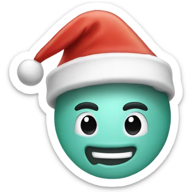 igloo xmas santa hat sticker