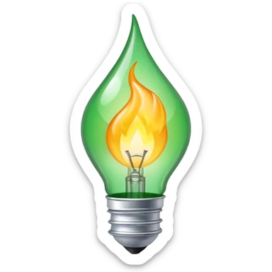 bombillo encendido que sugiere idea con una marca de check verde positivo sticker